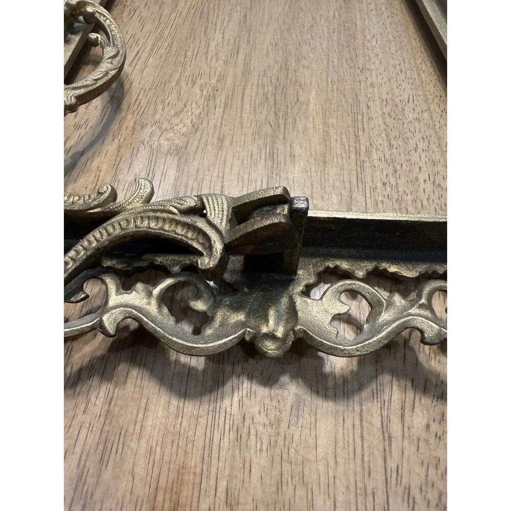Vintage Ornate Gold Tone Picture Frame Easel Metal Baroque Rococo 8x10